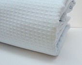 Baby Fabric, Blanket Fabric, Waffle Cotton Fabric - Pale Blue