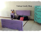 1930's FULL Size BED in Purple Shabby Chic Headboard and Footboard