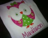 Owl Shirt for Girls - Boutique Owl Shirt