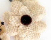 Burlap Boutonniere, Groom, Black Eyed Susan, Farm Wedding, Spring, Summer, Rustic, Brown, Ivory , Black (2)