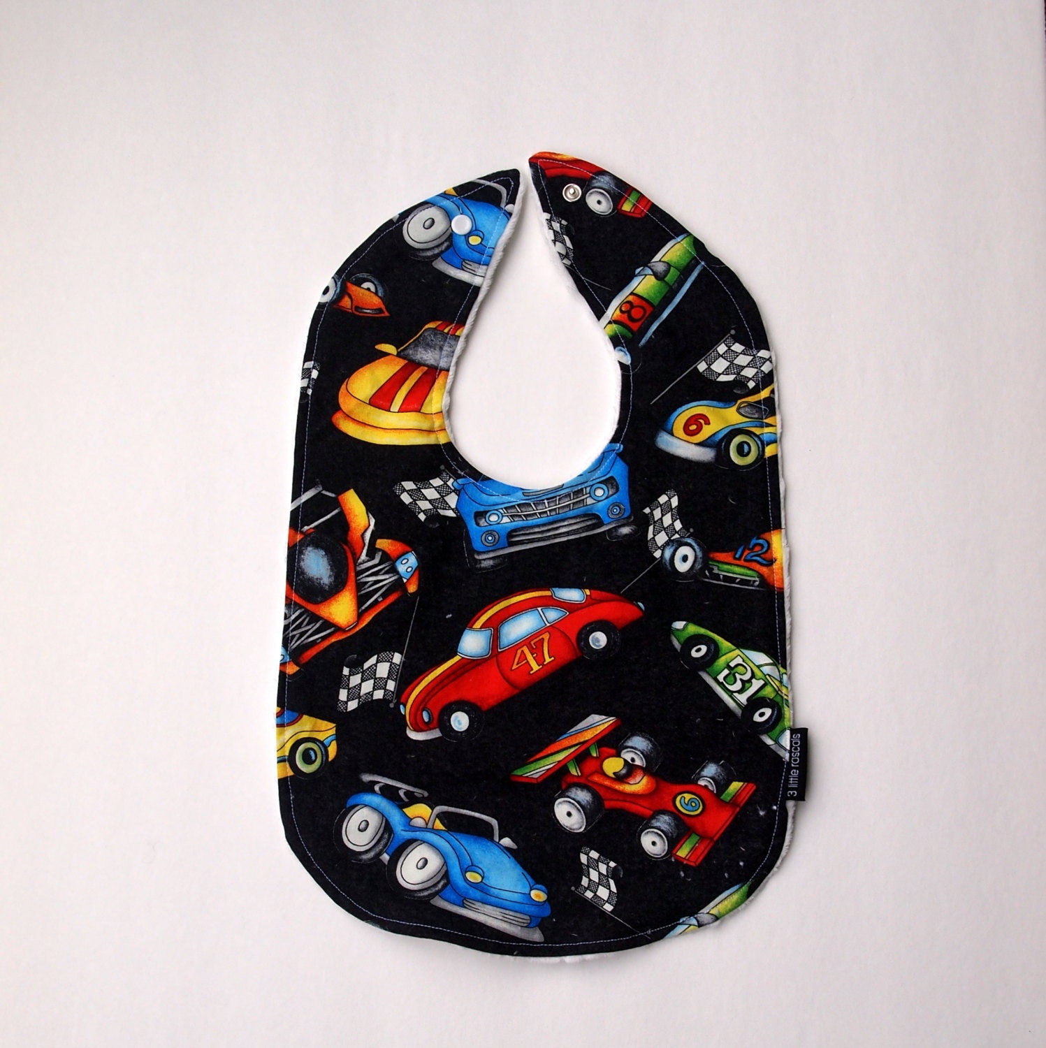 Car Baby bib Hot Rod Minky bib