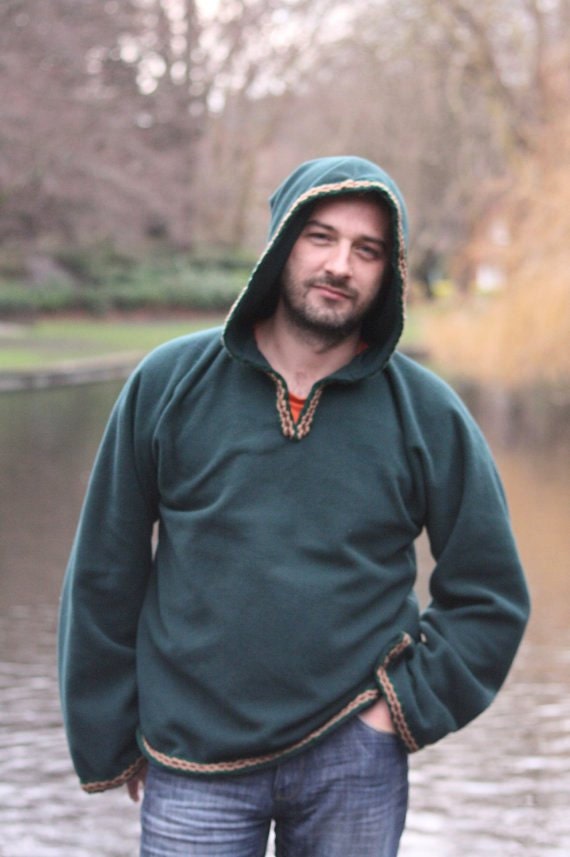 Medieval Pixie Hoodie - Green Hippie Elven Rave or Festival Top - Legend of Zelda Inspired - PSY hoodie - game of thrones