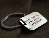 Personalized  Key Chain - Hand Stamped - Customize - Stainless