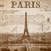Antique Postcard Fancy French Paris Illustration Digital Download for Papercrafts, Transfer, Pillows, etc No 2665