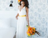 1920's Inspired Chiffon Wedding Dress