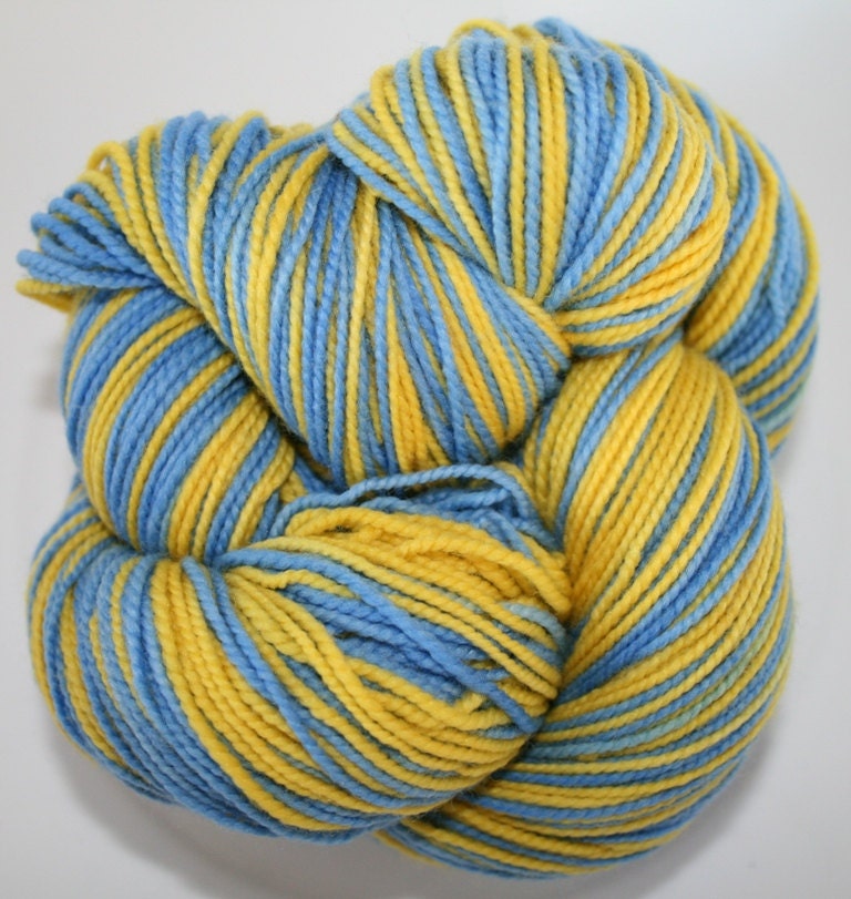 Kansas Sky: Superwash Strong Heart Self Striping Sock Yarn