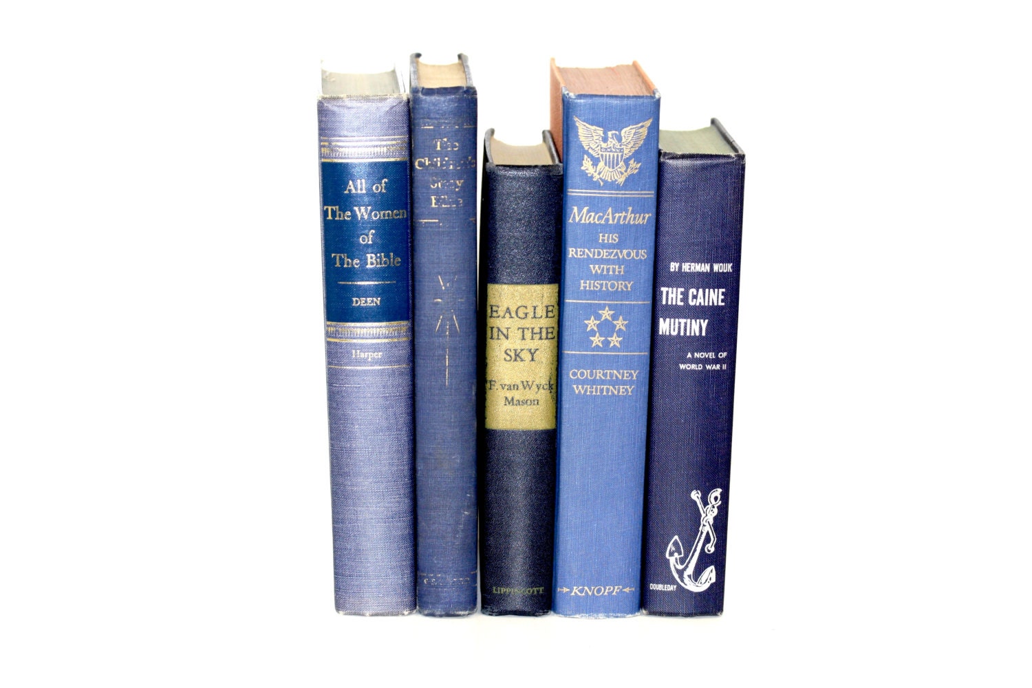 Anchor Blue Interior Design Vintage Book Decor