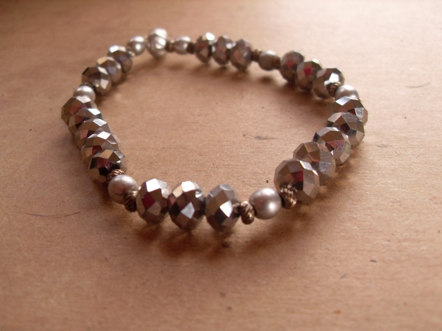 Silver Spangle Stretch Bracelet