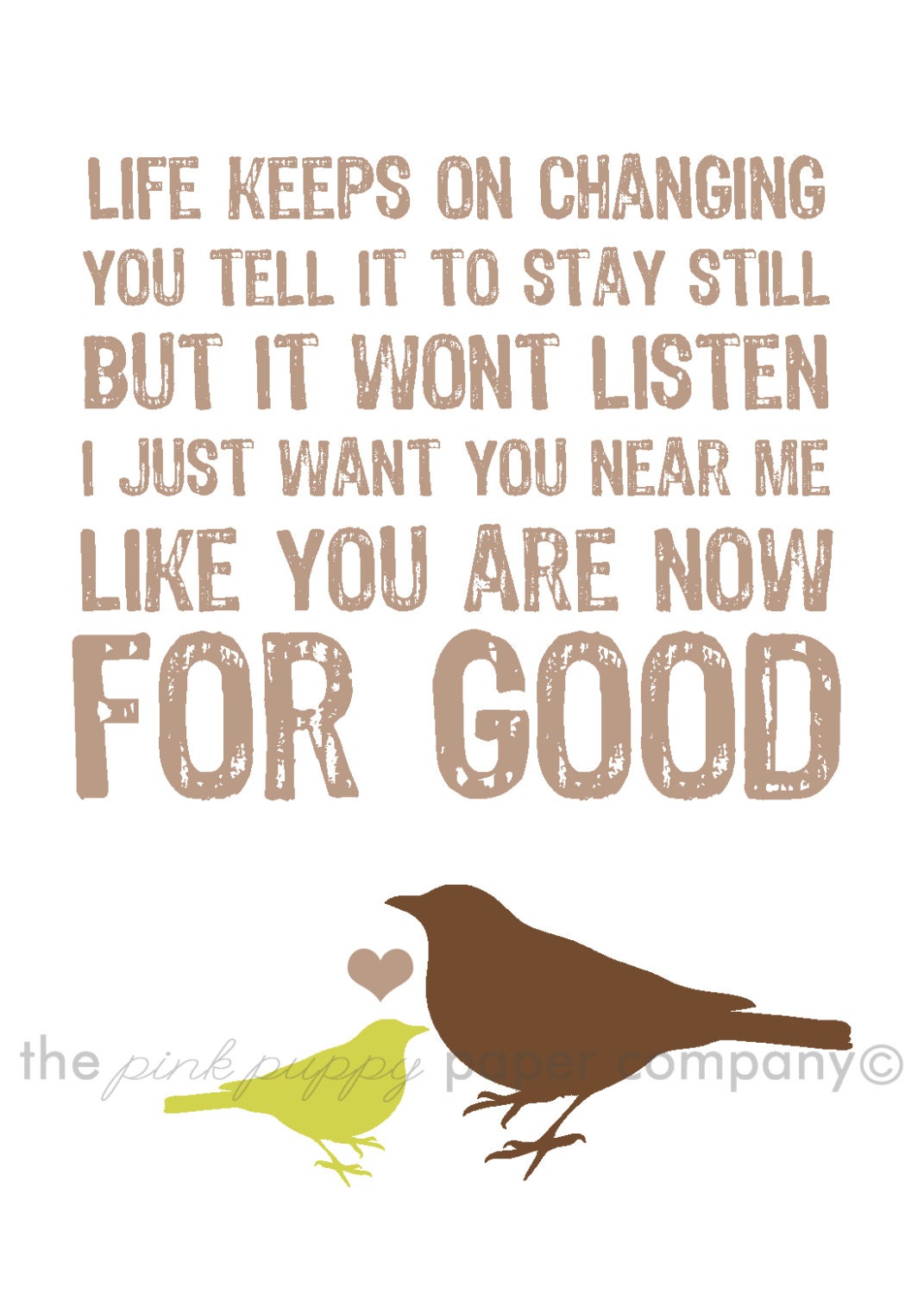 I Just Want You Near Me 5x7 Nursery Print (you choose colors)