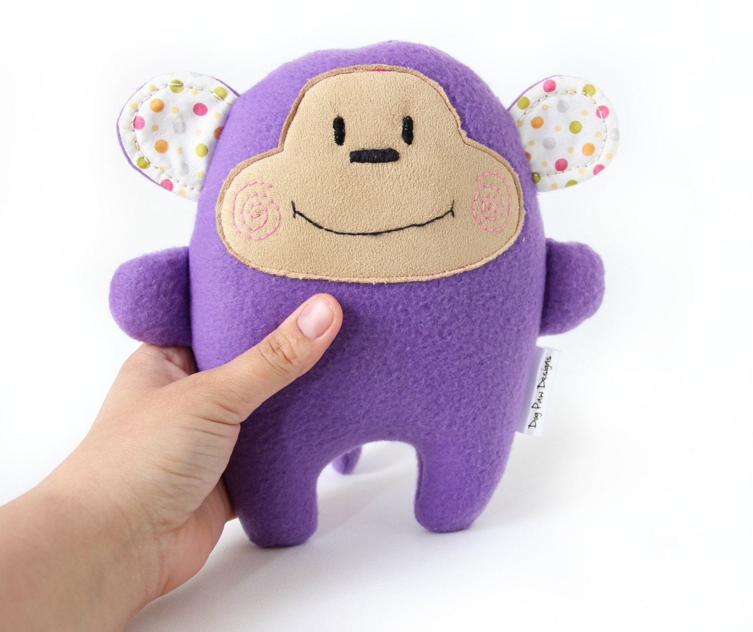 purple monkey soft toy