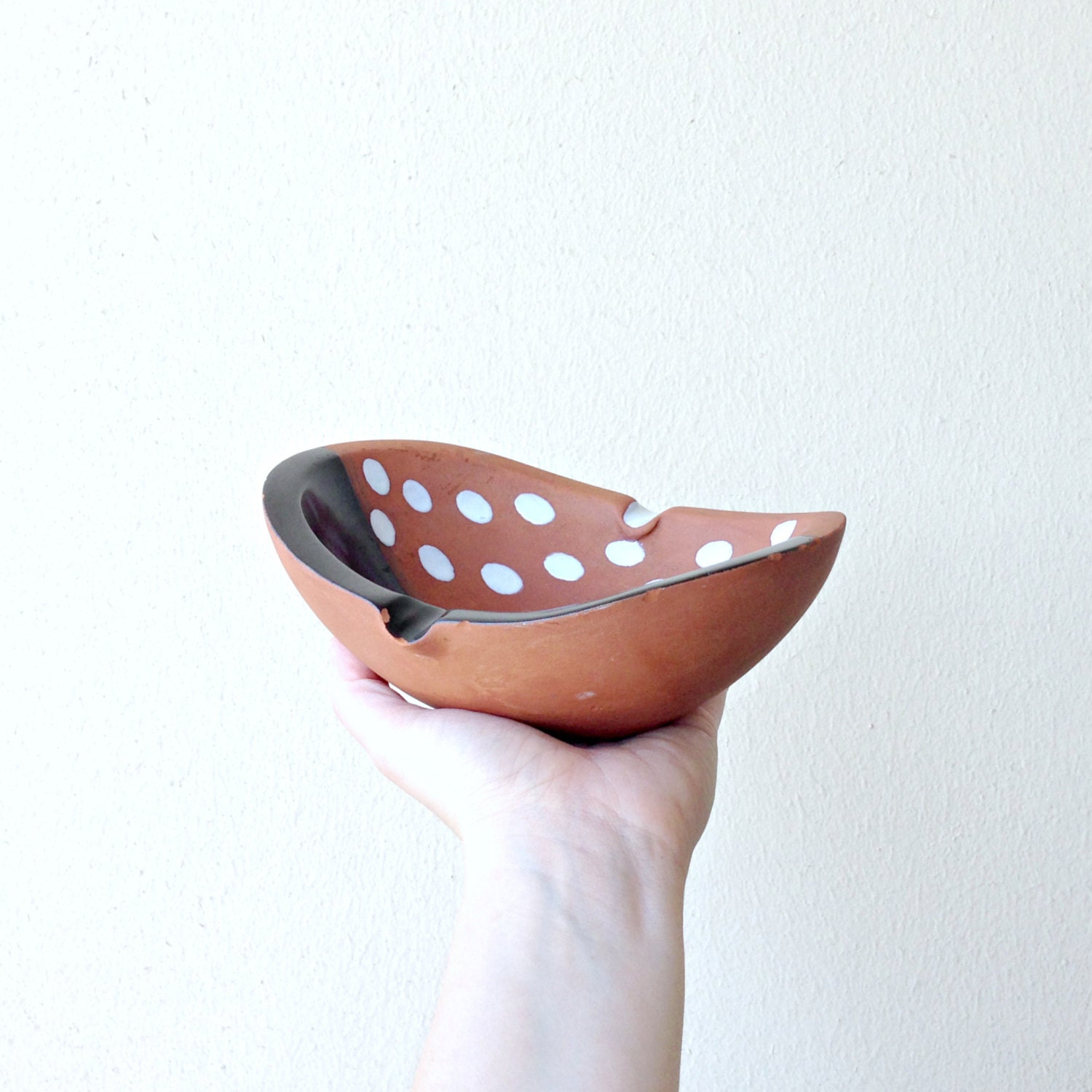 Vintage Italian Zaccagnini Ashtray - Raymor, Terracotta