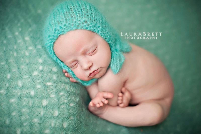Newborn Mohair Bonnet - Photography Prop