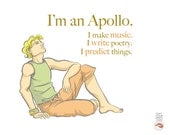 Greek God Apollo Art Print // I'm an Apollo