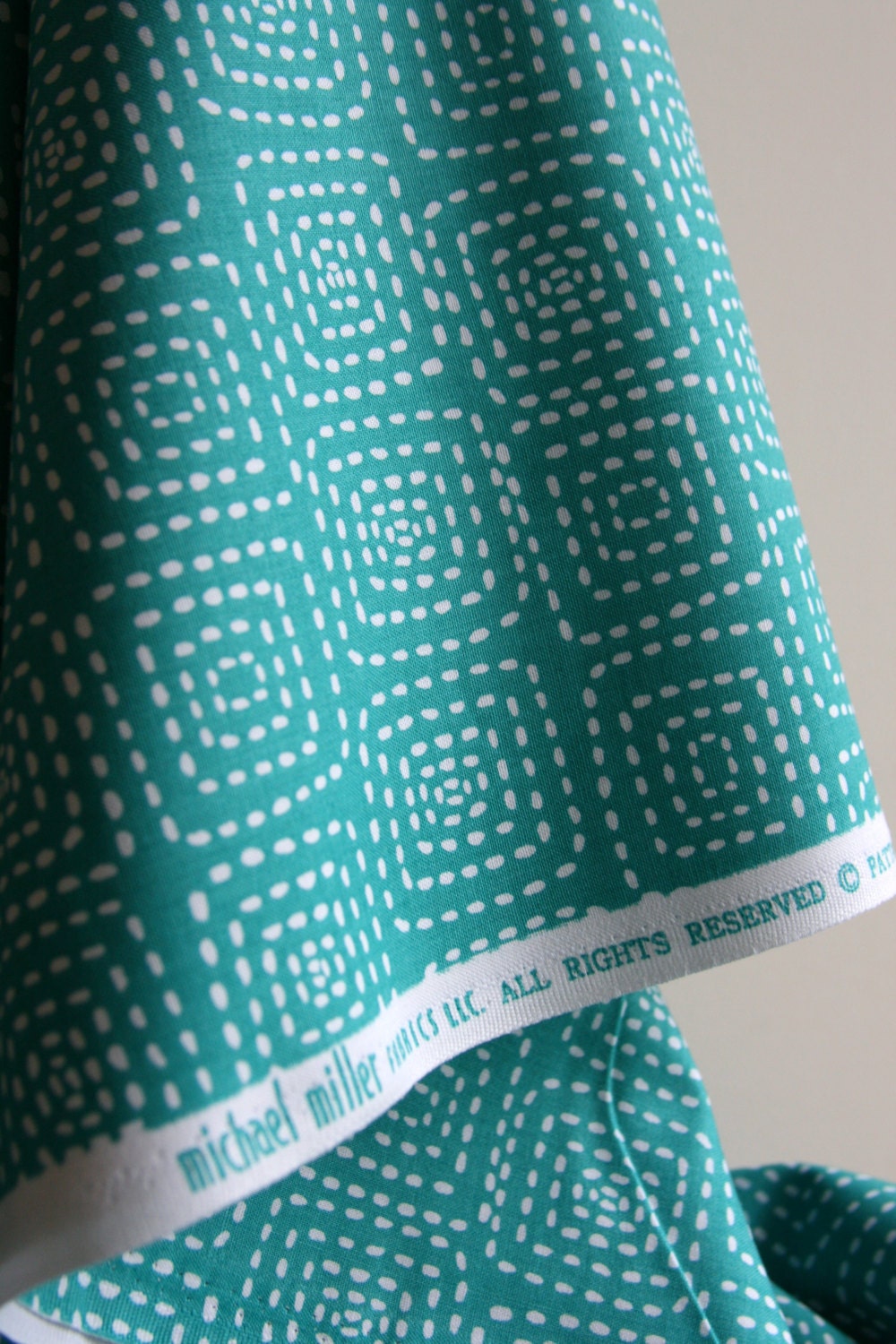 Square Stitch in Teal by Patty Young from the Textured Basics Collection - Michael Miller Fabrics - ONE FAT QUARTER Cut