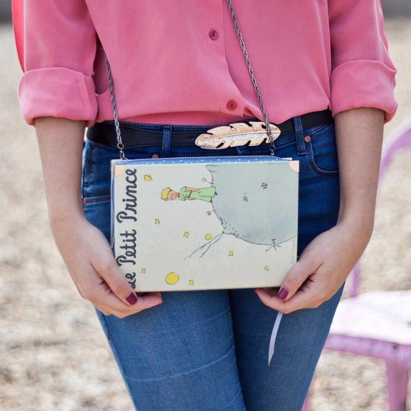 Le Petit Prince Book Clutch in Grey