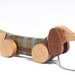 Personalized Wooden Dog eco-friendly pull along toy