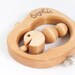 Personalized Teething Toy eco-friendly wooden baby toy an Apple