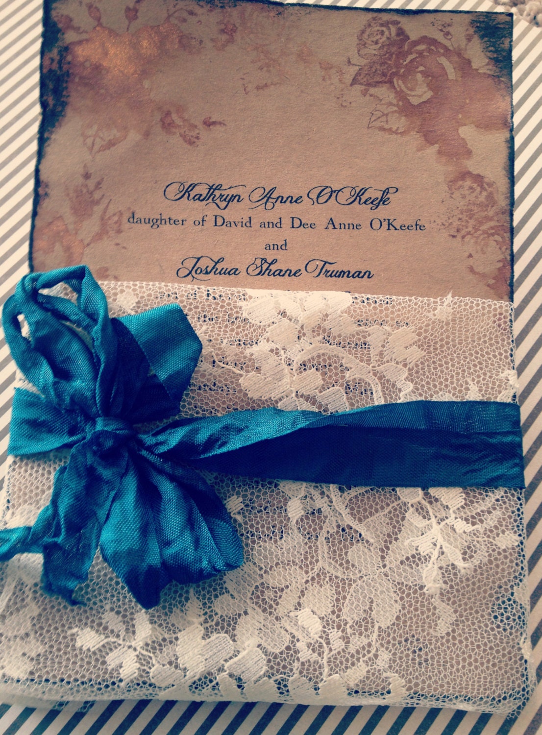 Peacock Wedding Invitations Invitation Teal Handmade Wedding Bridal Shower Invitations