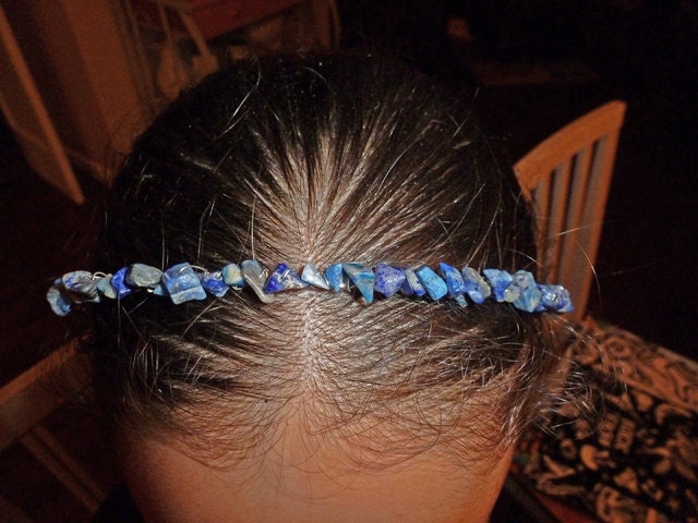 Handcrafted Sodalite Wire Wrapped Headband