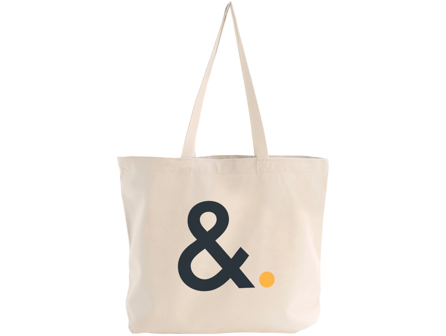 EXTRA LARGE Canvas Market Tote . Screen Printed Eco Friendly . 19.5"w x 15"h x 5"d
