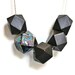 geometric necklace Iridescent metallic Purple Green