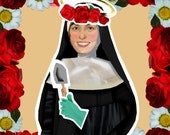 Patron Saint of Gardening St Gertrude of Nivelles magnetic paper doll set