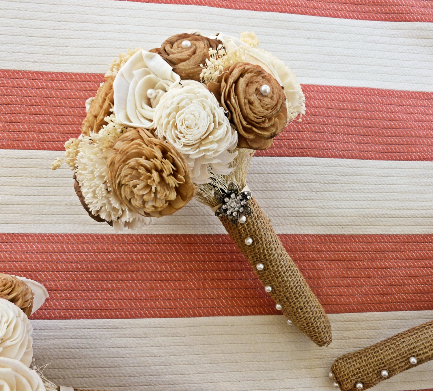 Handmade Wedding Bouquet -Alternative Bridal Bouquet, Toss Bouquet, Keepsake Bouquet, Shabby Chic Wedding, Rustic Wedding
