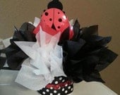 NEW Spring ladybug mini diaper cakes with red sequin sparkle so adorable for a table centerpiece for your baby shower