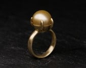 Pearl Ring - Gold South Sea Pearl Set in 18 carat Yellow Gold - Made to order