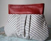 Bon Voyage. Large pleated clutch