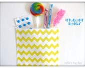 YELLOW CHEVRON Stripe Treat Bags-goody bags- favor bags-packaging-20 count Il_170x135