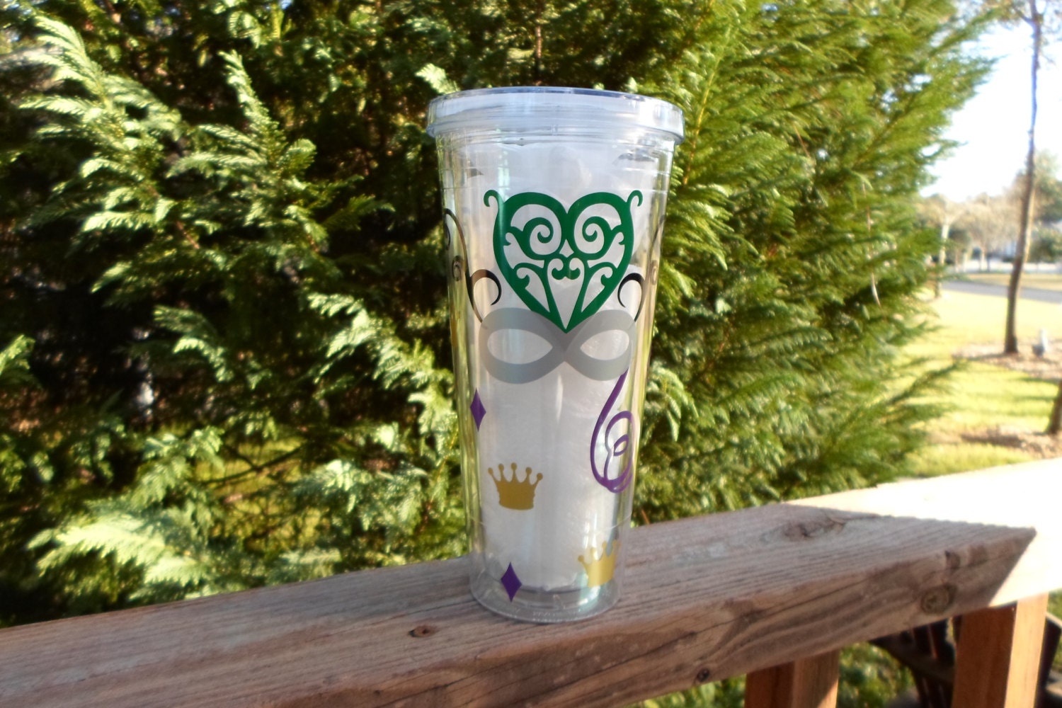 Mardi Gras Acrylic Tumbler Cup