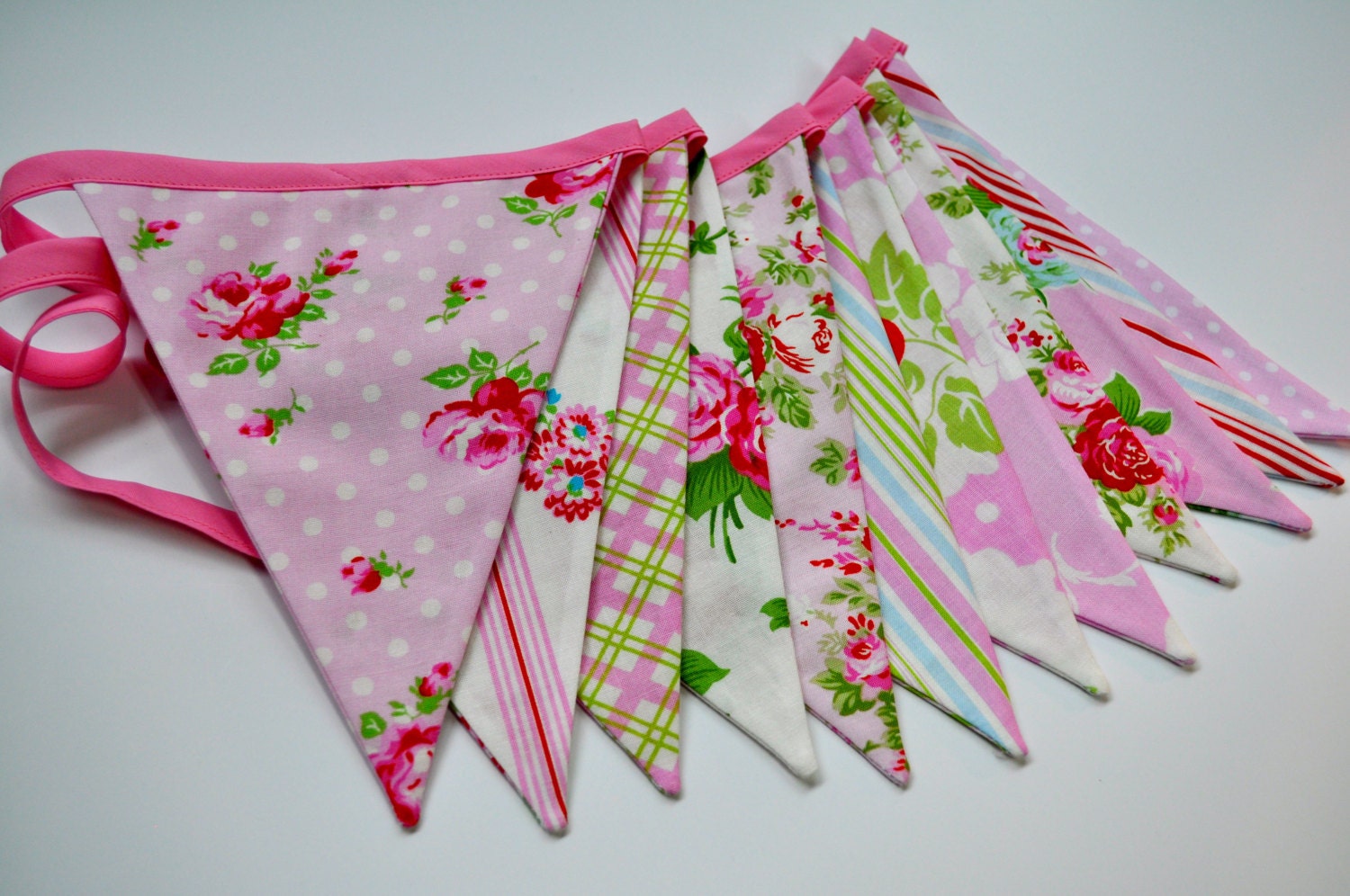 Delilah fabric pennant banner bunting, room decor, party decoration, photo prop