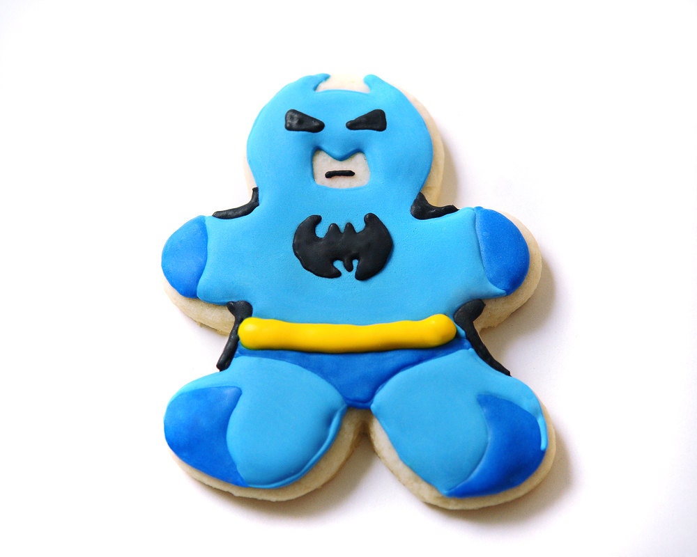 Batman Superhero Sugar Cookies