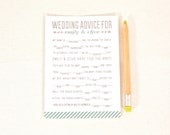 Wedding Mad Libs: Wedding Advice for Bridal Shower PDF Digital DIY Printable Download