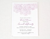 Lilac Flower Floral Bridal Shower Invite Purple Lavendar - Printable Digital PDF file