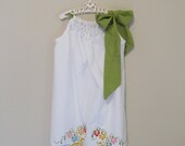 Vintage Pillowcase Dress (Hand Embroidered) - Toddler girl
