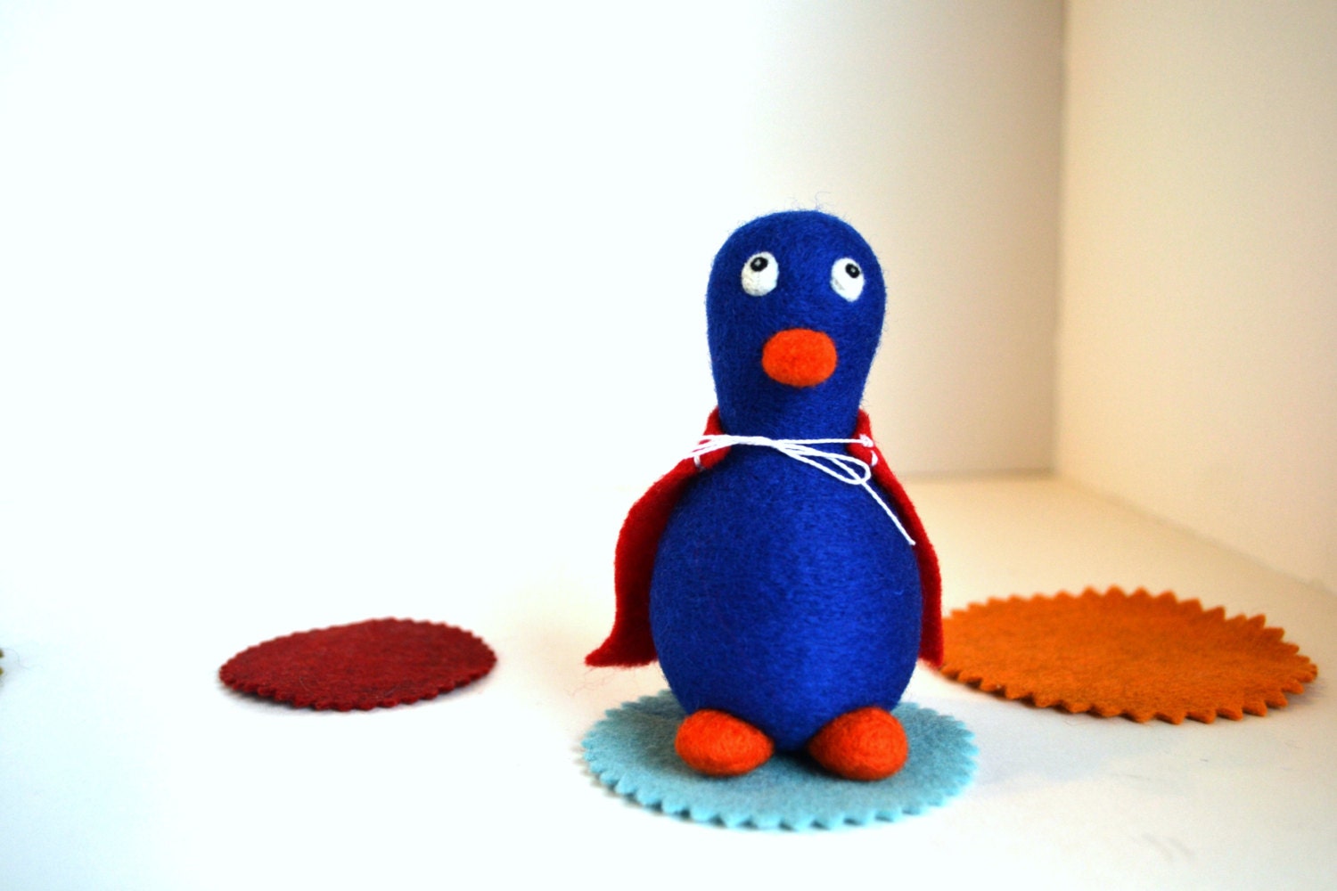 Needle Felted Super Hero Bird-Natural Toy