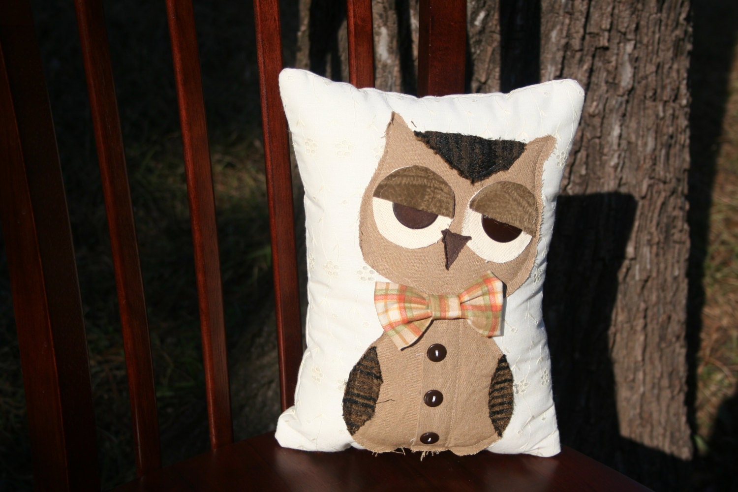 Pillow made from Vintage/Repurposed fabrics