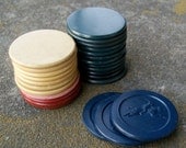 26 Clay Poker Chips with Horse Detail