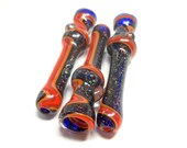 Glass Pipe, Sparkly Dichro, Wig Wag Glass Chillum, Hitter, Pipe, READY TO SHIP Paul Brehm, Hand Blown Pipes, Cgge Team,