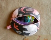 Paci Pod in Michael Miller It's a Girl Thing Zoology Bloom and Riley Blake Hoo's in the Forest Pink Plaid Girl Paci Pod Ready to Ship