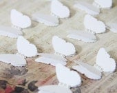 10 double layer pearl butterflies. Scrapbook embellishment. Wedding decoration.