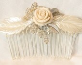 Bridal hair comb,bridal Jewelry,Vintage bridal crystal pearl wedding hair comb,Wedding Jewelry,Vintage style hair comb,wedding hair