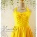 The Goddess Sunshine Yellow Dress Vintage Inspired Party Dress Tea Party Garden Dress Bridesmaid Wedding Bridal Dress -Size S-M-