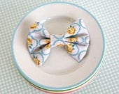 Cotton Hair bow / Blue and Yellow Rose / by Lovenote Crafts
