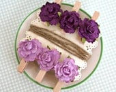 Photo and Note Garland Kit--Purple  Grape Flowers and Clothespins