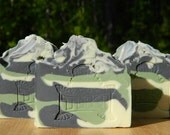 Natural Soap, Handmade, Shea Butter Soap, Camo Soap, Men's Soap, Gin Martini Soap, Palm Oil Vegan Soap