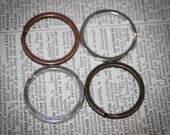 100 Key rings (ONLY) Split ring -Shiny Silver, Bronze, Antique Copper and Silver these Keyrings are 25mm