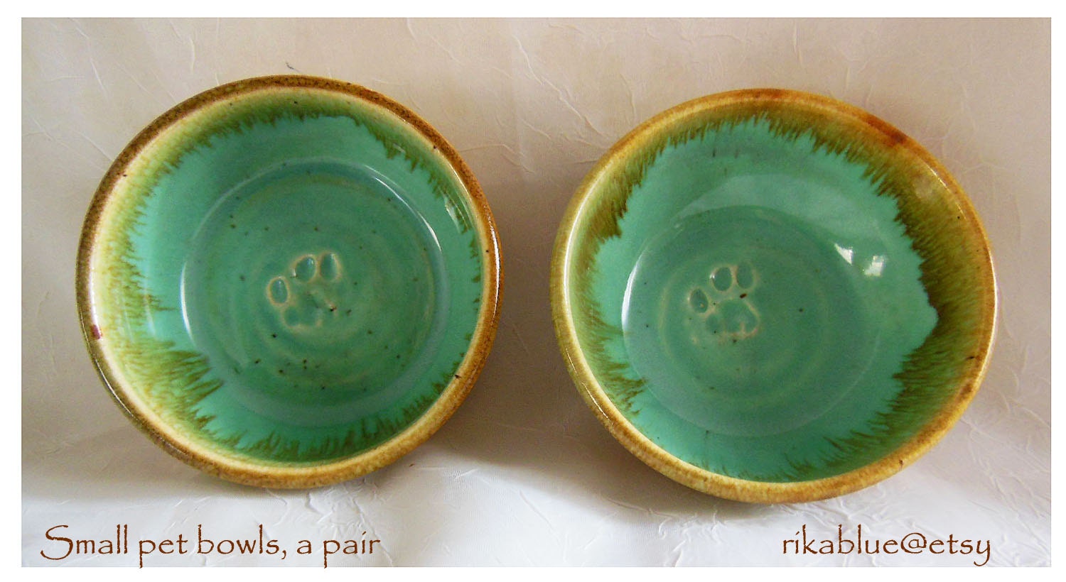Teal Small Pet Bowl Set
